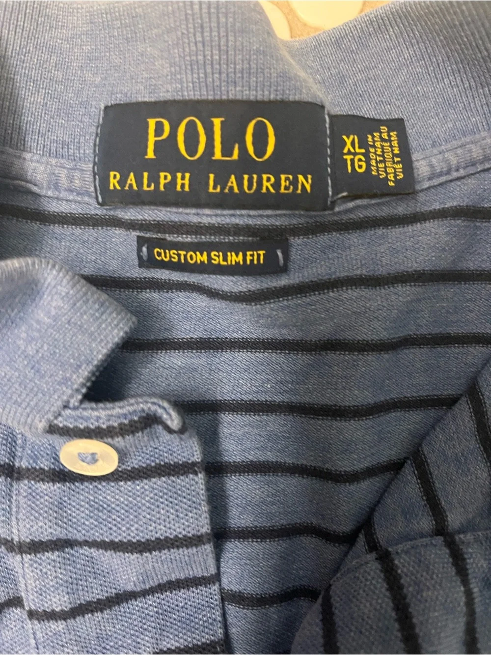 Ralph Lauren Blue Striped Polo Shirt